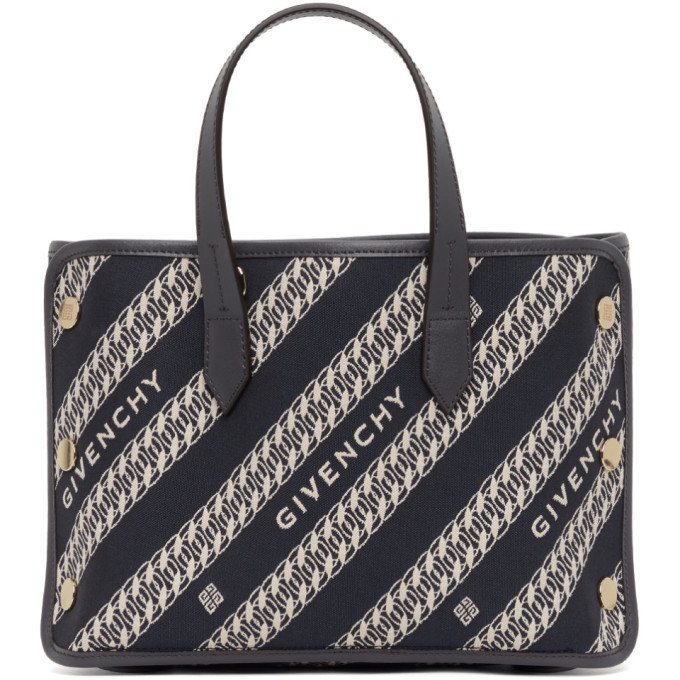 Givenchy Navy and Beige Mini Bond Shopper Tote Givenchy