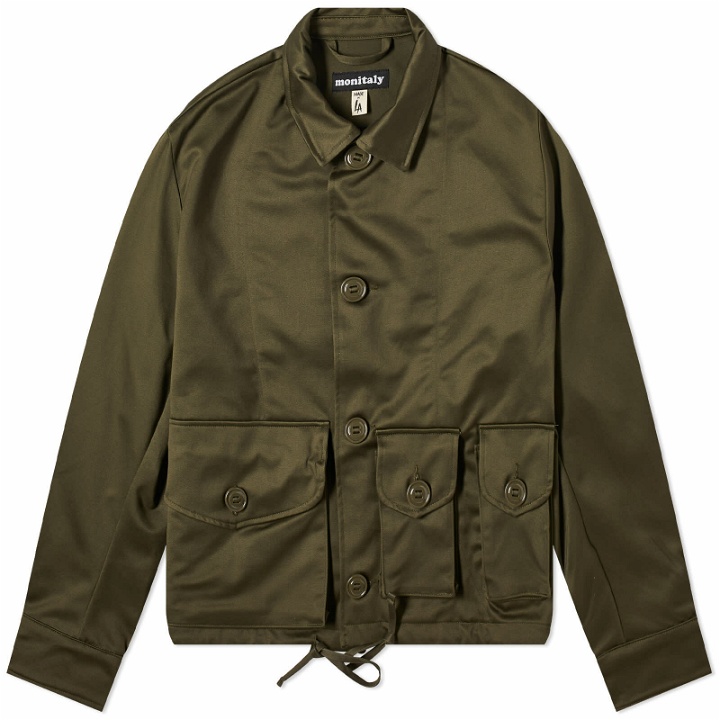 Photo: Monitaly Men's Military Service Jacket Type A in Vancloth Sateen Olive