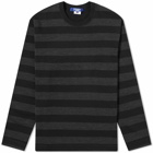 Junya Watanabe MAN Men's Stripe Long Sleeve T-Shirt in Black/Grey