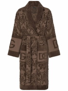 DOLCE & GABBANA Logo Jacquard Cotton Bathrobe
