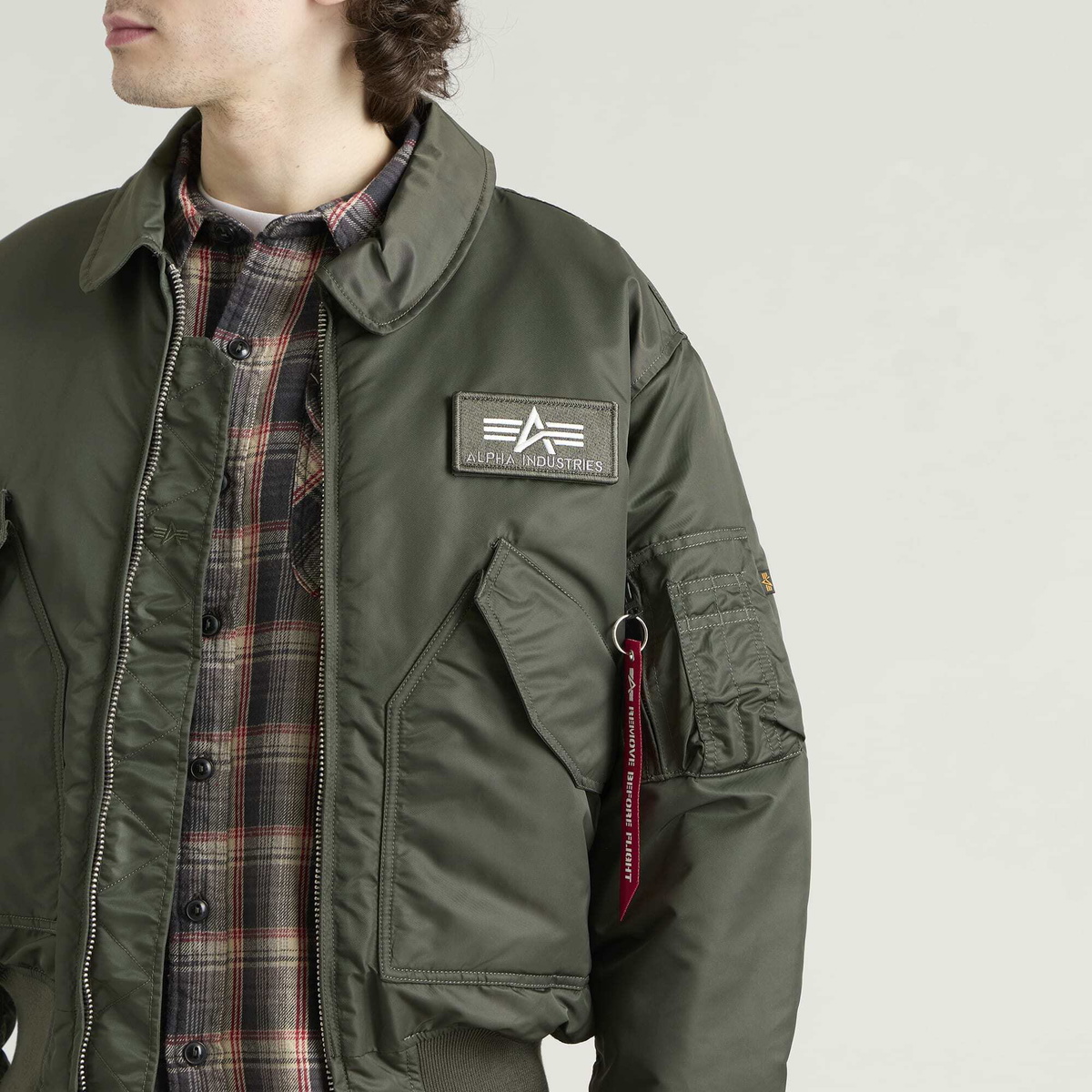 Alpha Industries Men's CWU-45 Heritage Bomber Jacket in Rep.Grey