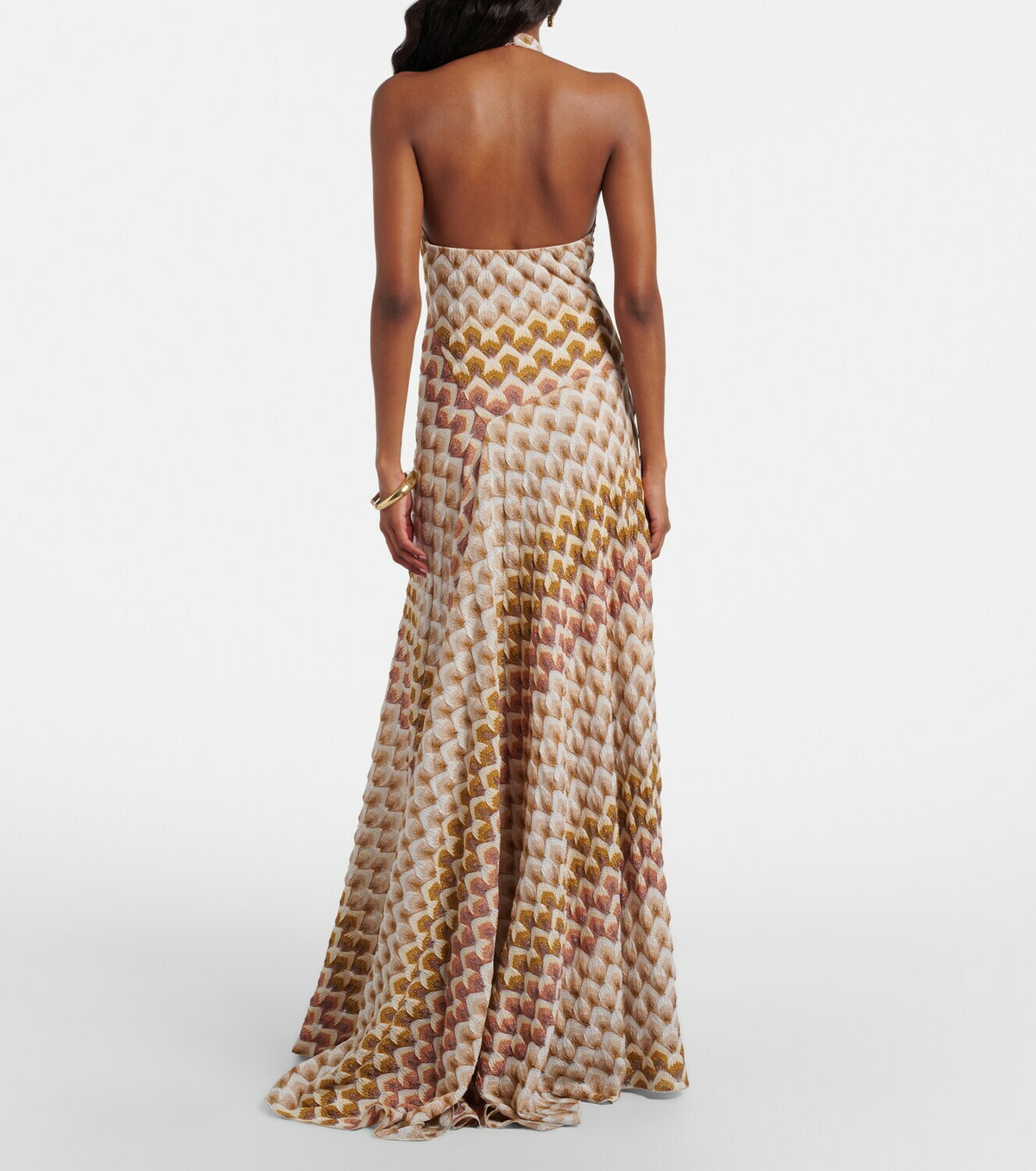 Missoni Halterneck lamé gown
