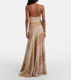 Missoni Halterneck lamé gown