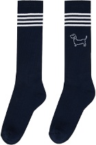 Thom Browne Navy Hector Icon Athletic Socks
