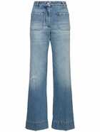 VICTORIA BECKHAM Alina Denim High Waisted Wide Jeans