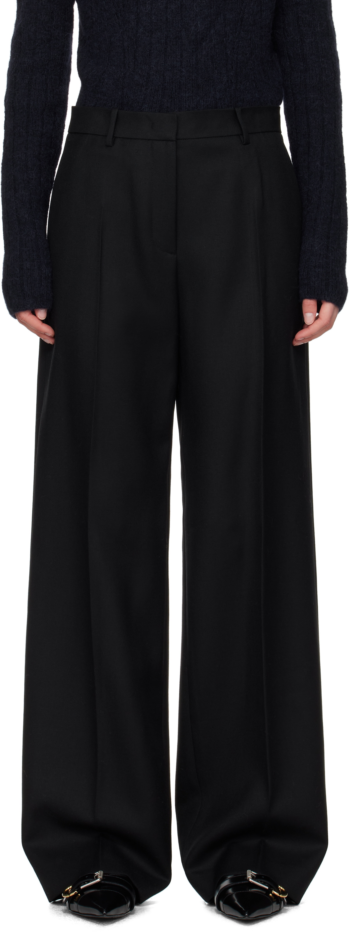 Juun.J Black Basic Masculine Fit Trousers