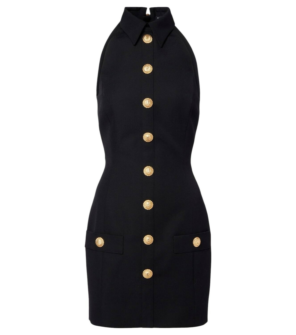 Balmain Ls Db Col Shoulder Cut Knit Dress Balmain
