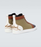 Christian Louboutin Fun Louis leather-trimmed sneakers