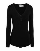 Laneus Womens Bodysuit in Black
