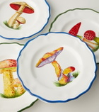 Les-Ottomans Mushroom set of 4 ceramic side plates