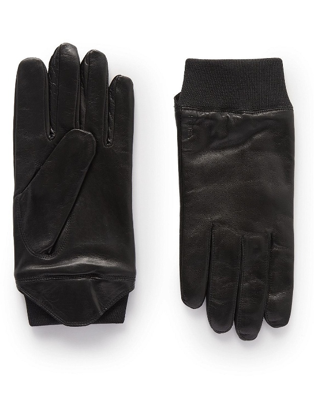 Photo: Hestra - Adrian Leather and Wool-Blend Gloves - Black