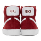Nike Red Suede Blazer Mid 77 Sneakers