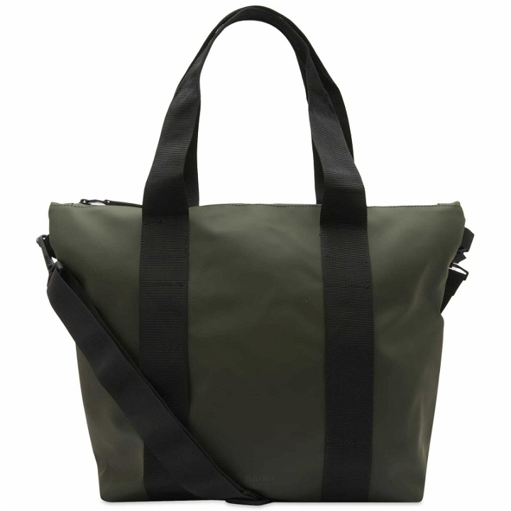 Photo: Rains Men's Tote Bag Mini in Green