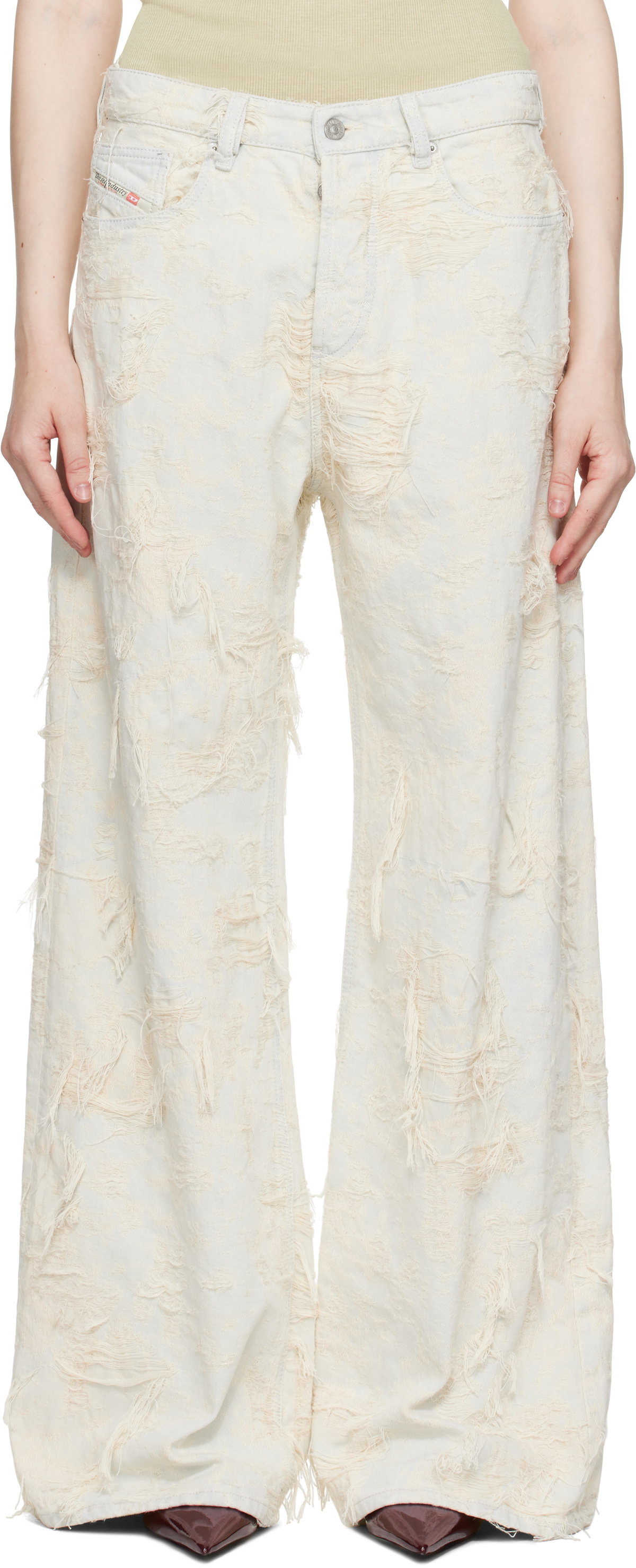 DIESEL オフホワイト 1996 D-Sire 09m40リラックスジーンズ Diesel Off-White Relaxed 1996 D-Sire 09m40 Jeans Diesel