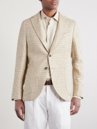 Slowear - Houndstooth Linen and Silk-Blend Blazer - Neutrals