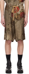 UMA WANG Khaki Pallor Shorts