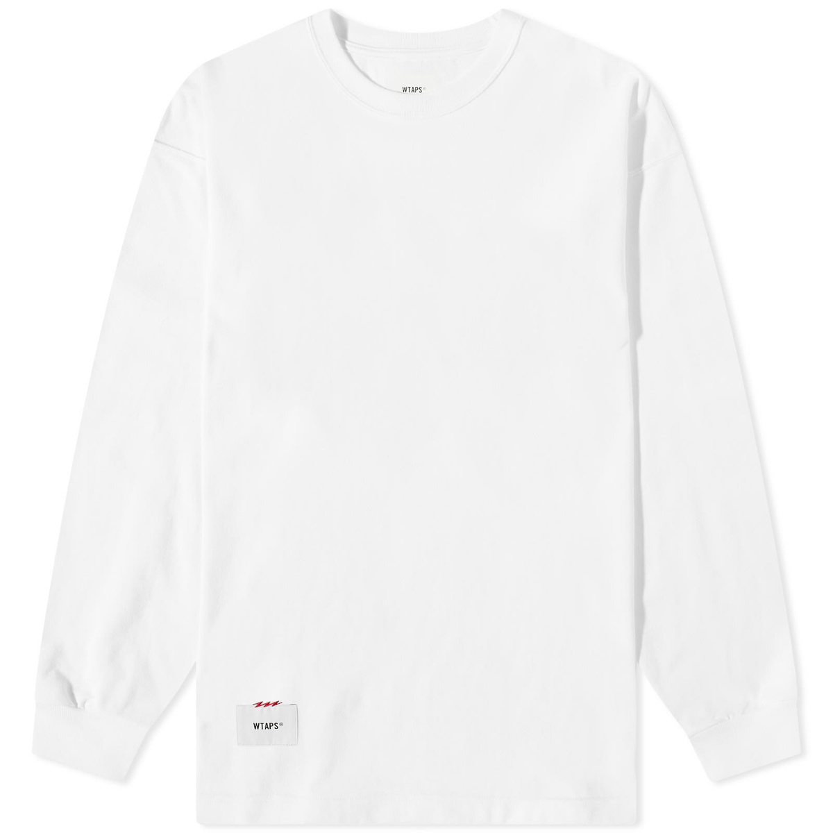 WTAPS Men's Long Sleeve Design 02 SQD T-Shirt in White WTAPS