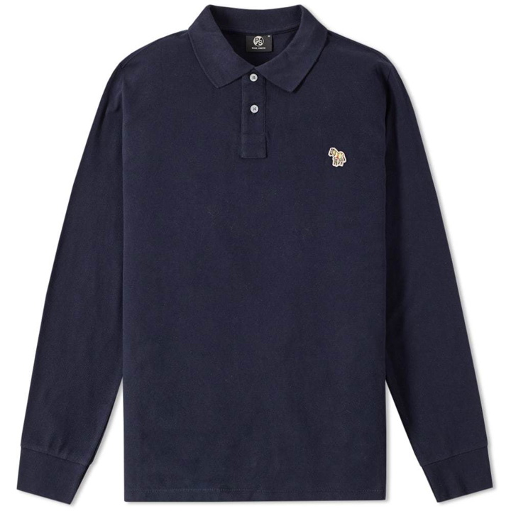 Photo: Paul Smith Long Sleeve Regular Fit Zebra Polo Blue