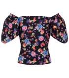 Caroline Constas Eliana floral cotton-blend blouse