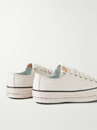 Visvim - Skagway Leather-Trimmed Canvas Sneakers - White