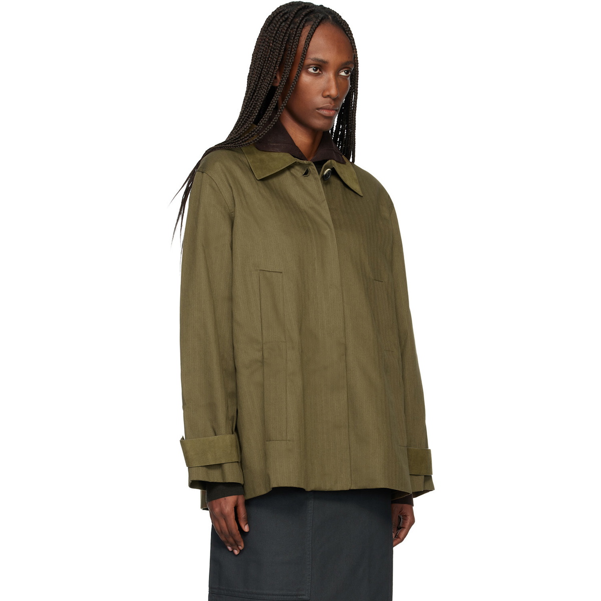 Proenza Schouler Khaki Proenza Schouler White Label Angela Jacket