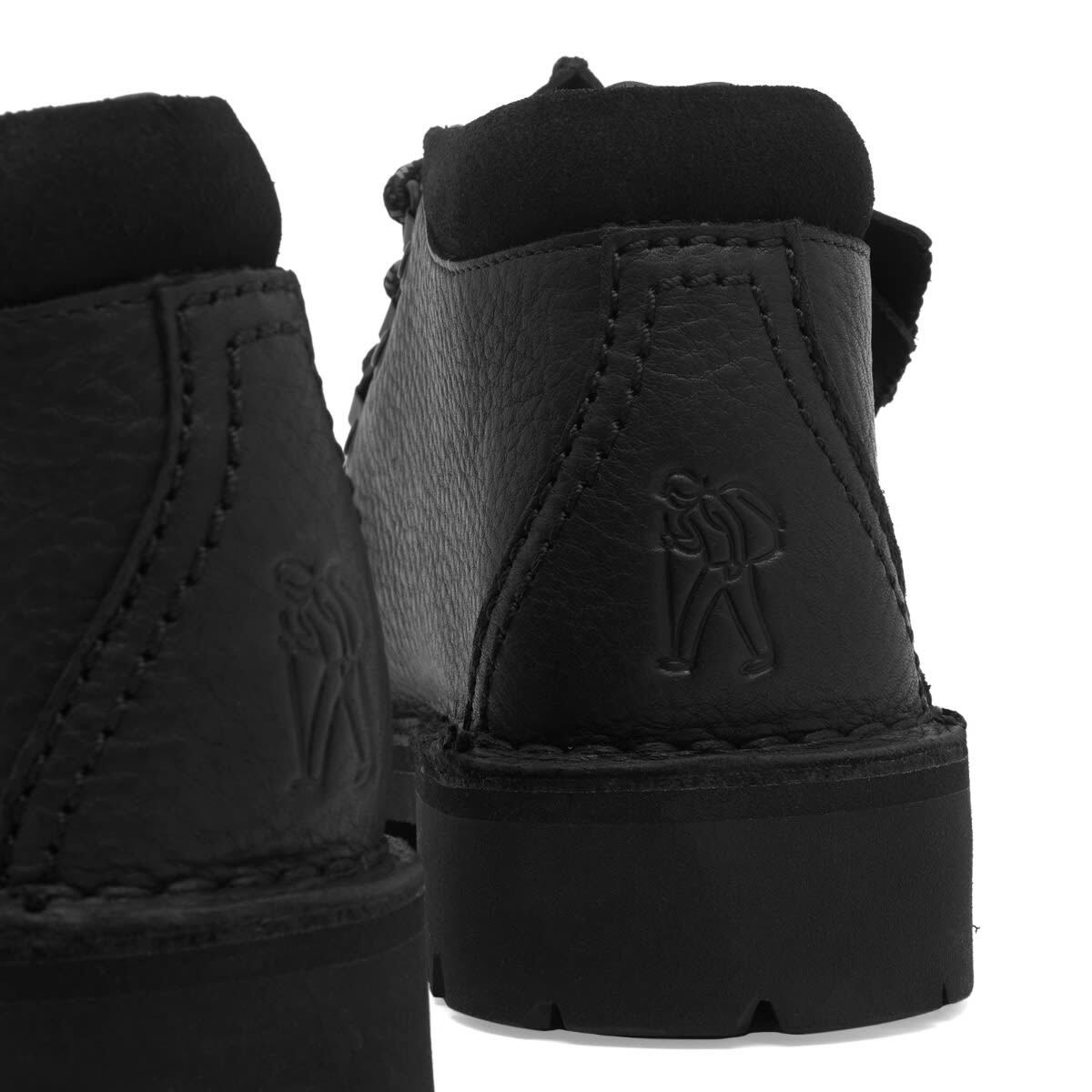 Clarks Originals Men's Desert Trek Hike in Black Leather Clarks