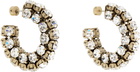 AREA Gold Small Crystal Hoop Earrings