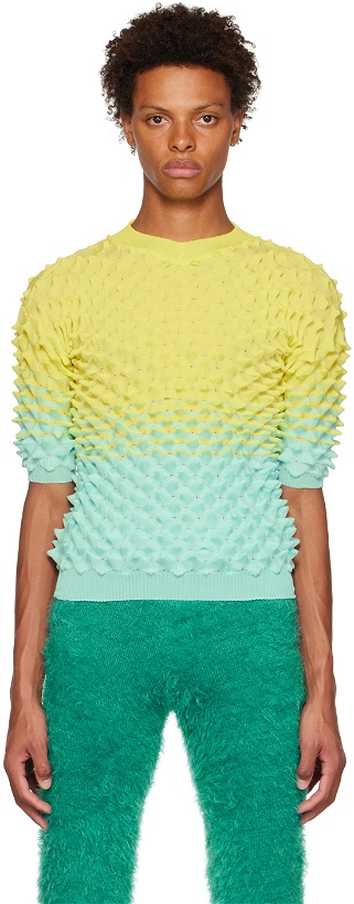Photo: Chet Lo SSENSE Exclusive Yellow & Blue Sunshine Gradient Sweater