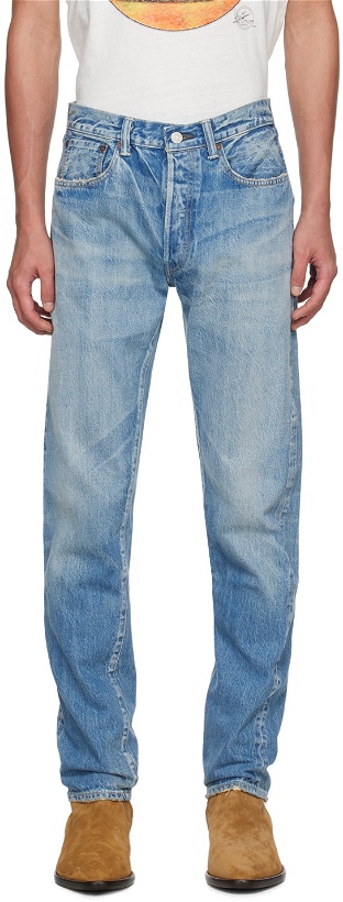 Photo: Re/Done Blue 1966 Selvedge Slim Jeans