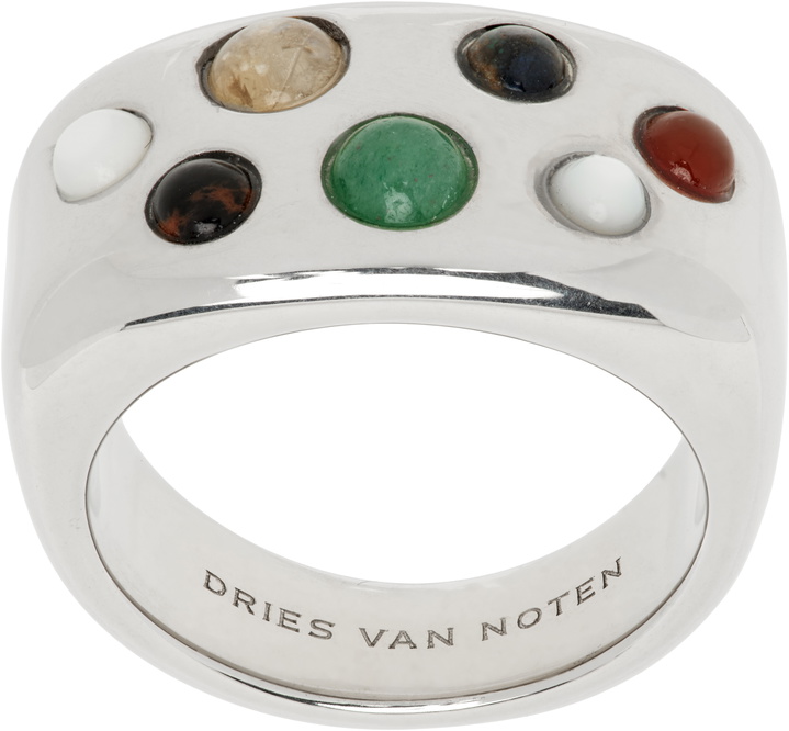Photo: Dries Van Noten Multicolor Stone Ring