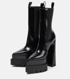 Versace - Aevitas Pointy leather platform ankle boots