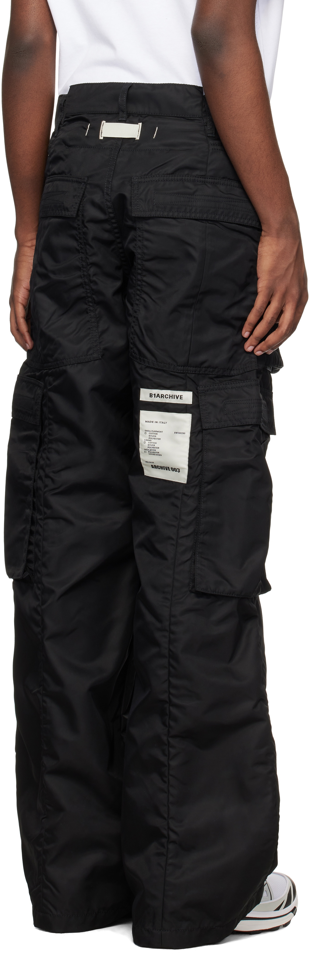 B1ARCHIVE Black Wide Leg Cargo Pants