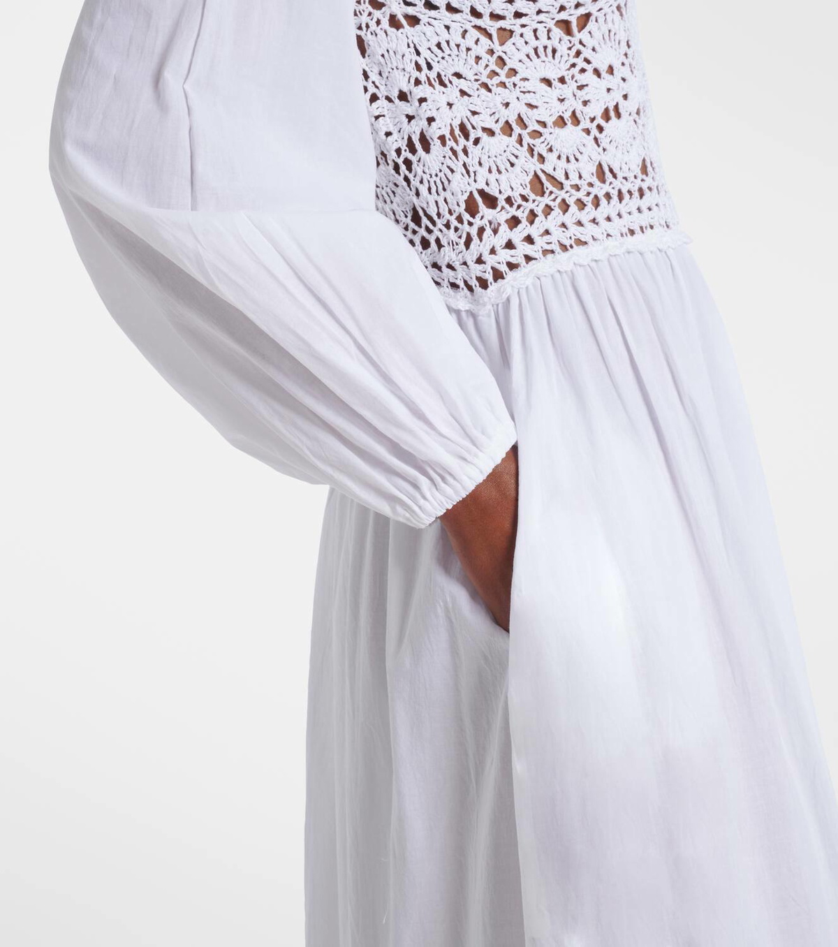 Anna Kosturova Victoria crochet cotton poplin dress