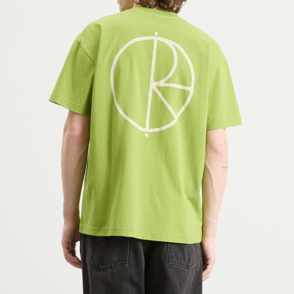 Polar Skate Co. Men's Stroke Logo Contrast T-Shirt in Peridot