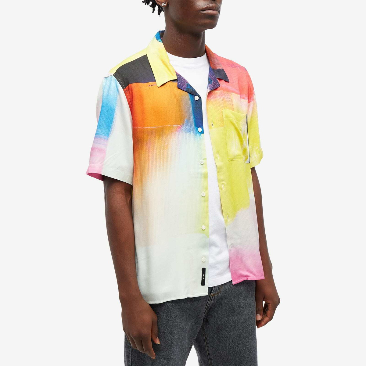 Neuw Denim Men's Kurojiro Art Vacation Shirt in Pink Multi