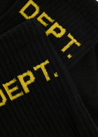 Gallery Dept. Logo-intarsia Cotton-blend Socks - Black - One Size