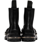 Toga Virilis Black Hard Leather Chelsea Boots