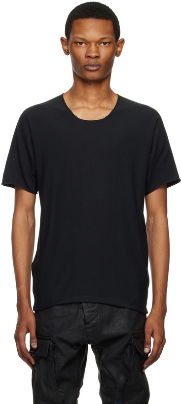 Photo: Label Under Construction Black Parabolic Zip Seam T-Shirt