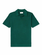 Mr P. - Jacquard-Knit Cotton Polo Shirt - Green