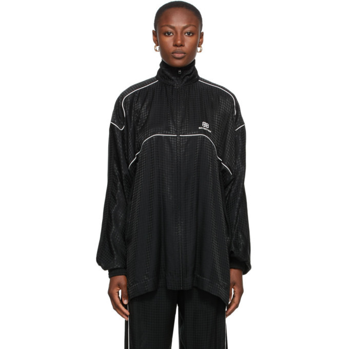 Photo: Balenciaga Black Houndstooth Track Jacket