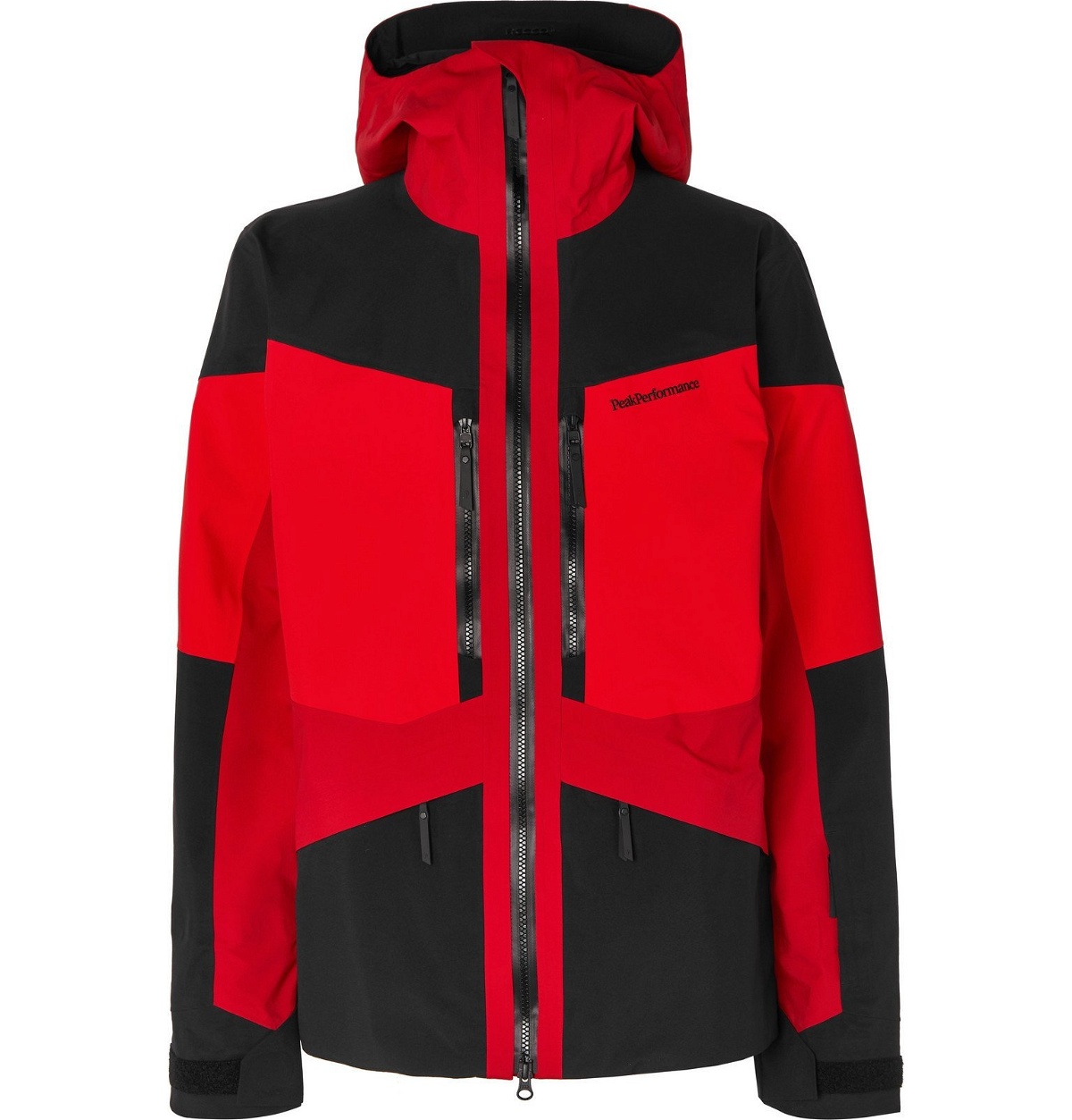 systeem uitvoeren ik draag kleding Peak Performance - Gravity Colour-Block GORE-TEX Ski Jacket - Red Peak  Performance
