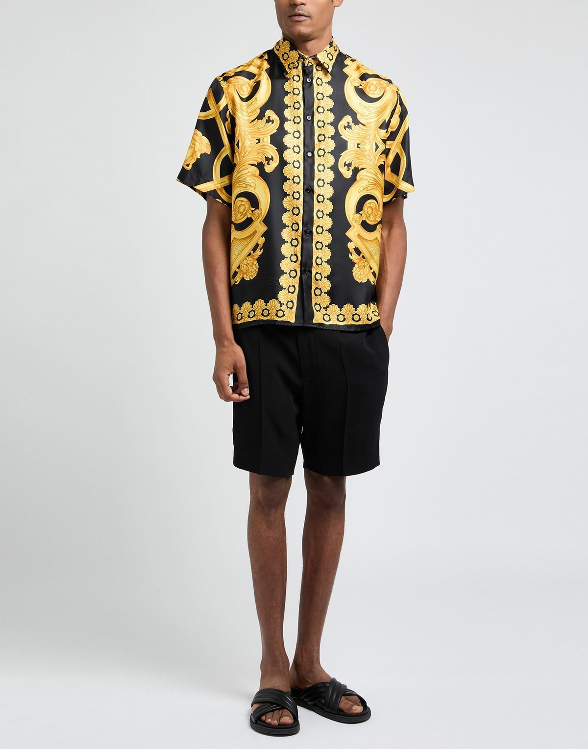 Versace Mens Shirt in Yellow
