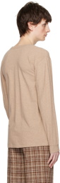 AURALEE Beige Hard Twist Long Sleeve T-Shirt