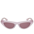 Bottega Veneta Eyewear Women's Bottega Veneta BV1450S Sunglasses in Pink/Red 