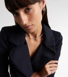 Yvonne Léon Torque Zèbre 9kt white gold necklace with diamonds