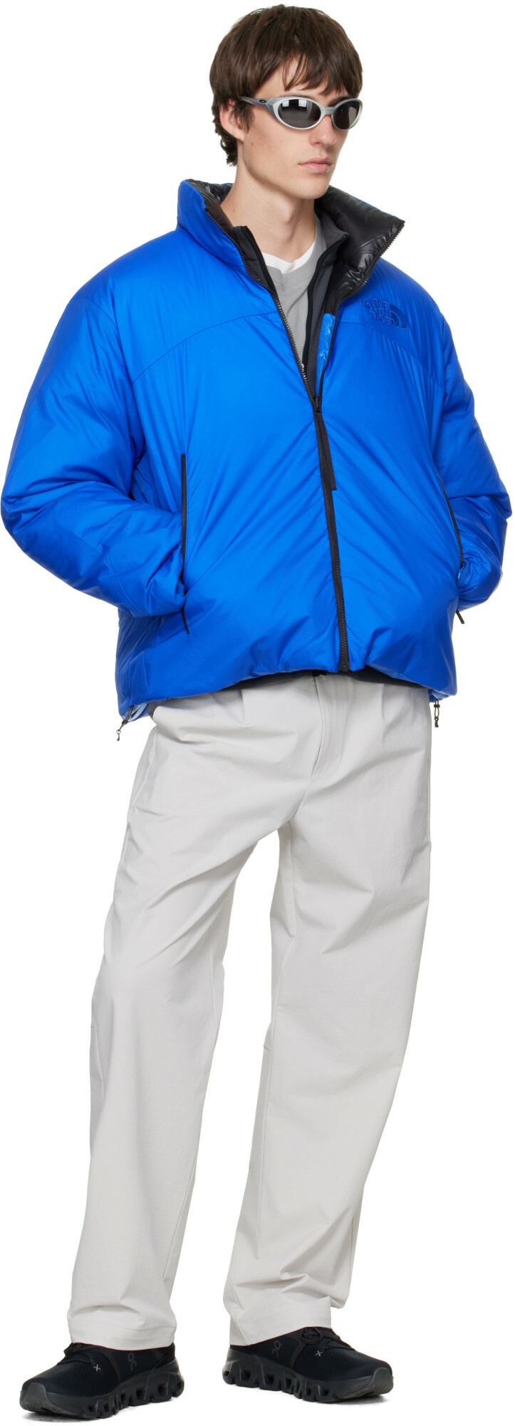The North Face Blue Pertex Nuptse Reversible Down Jacket