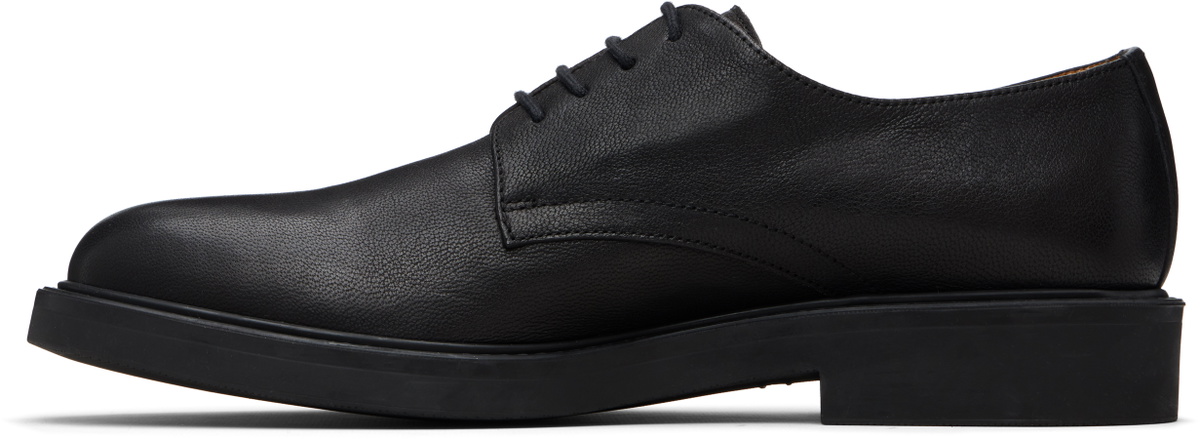 Common Projects Black Grained Leather Officer's Derbys