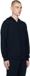 Sunspel Navy Zip Hoodie