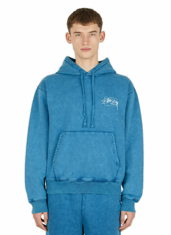 Photo: Dyed Hooded Sweatshirt in Blue