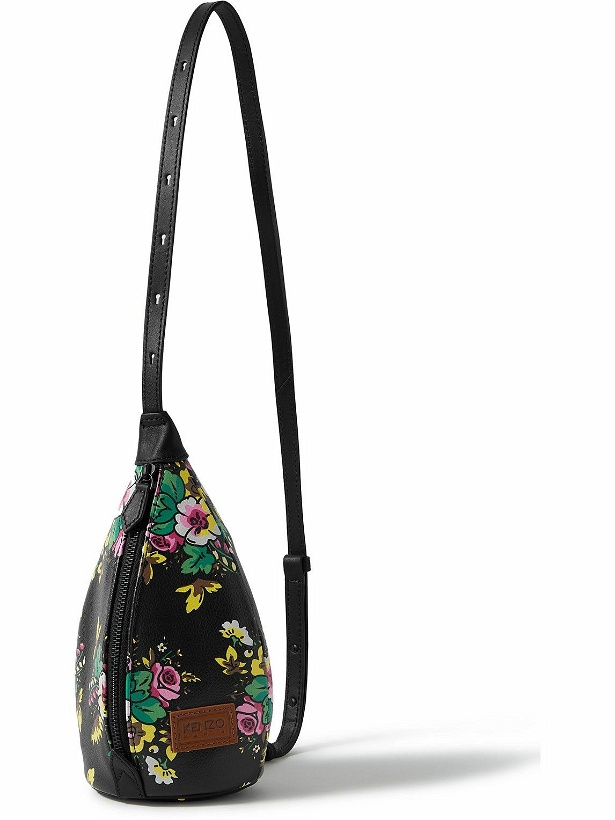 Photo: KENZO - Mini Cargo Logo-Embellished Floral-Print Leather Messenger Bag